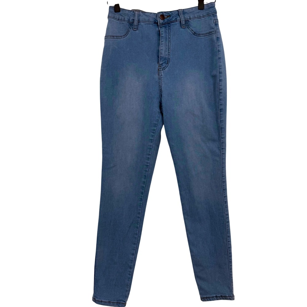Fashion Nova Skinny Jeans Women Size 11 Blue High Rise Stretch Streetwear Chic